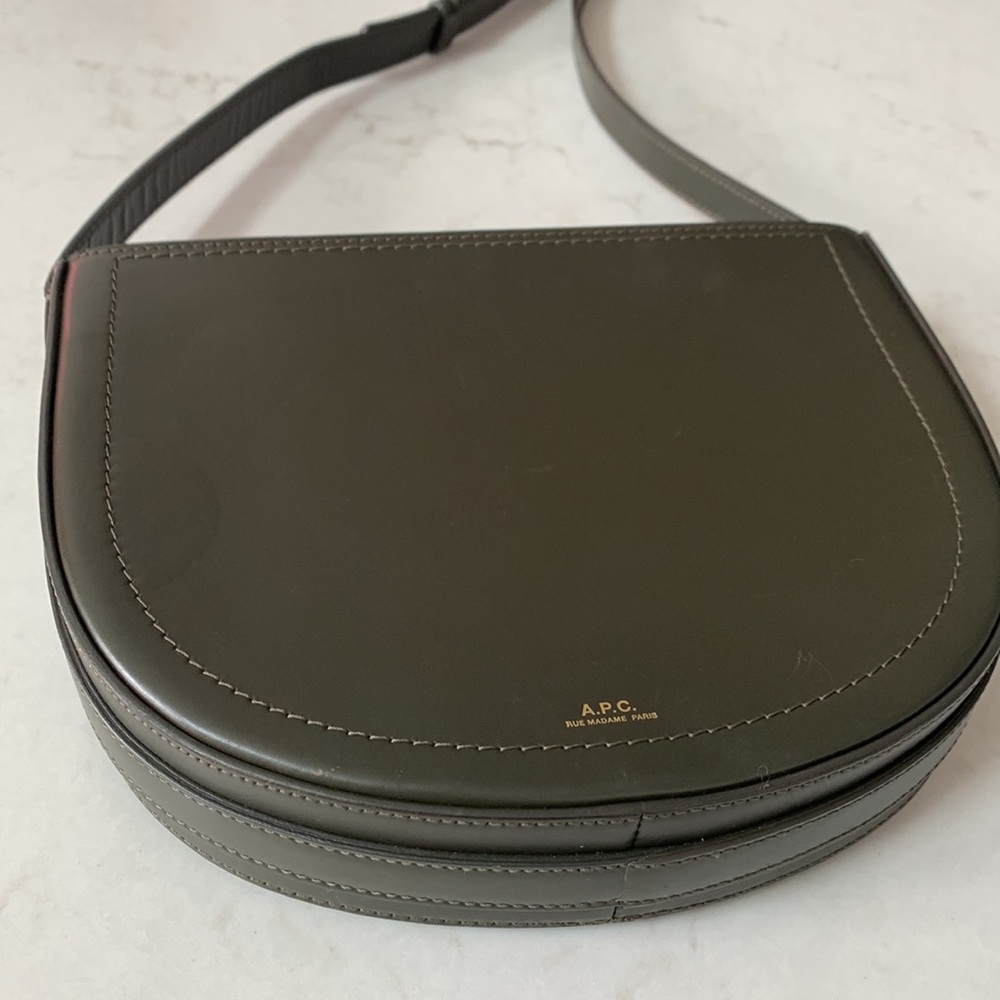 A.P.C. Olive U Shaped Crossbody Handbag